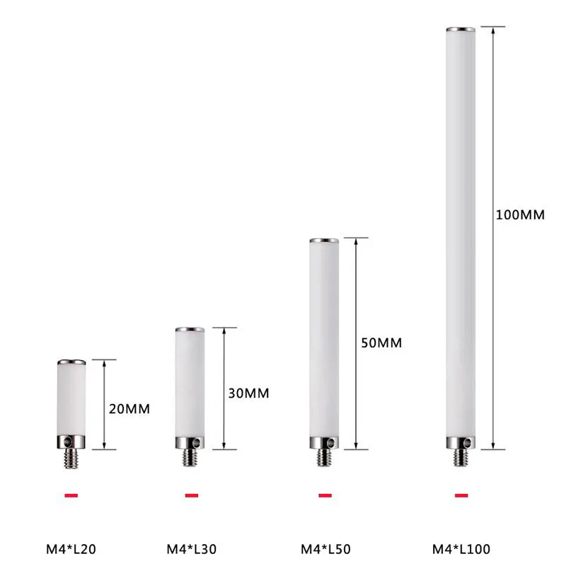 Varilla de extensión de cerámica y acero inoxidable de rosca M4, máquina de medición de tres coordenadas Stylus, sondas de medición CMM CNC, agujas