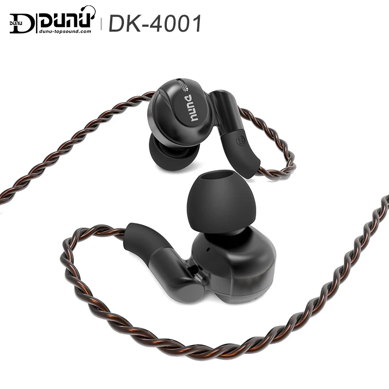 DUNU DK-4001 HiFi Audio Hi-Res Beryllium PVD 5Driver (4 Knowles BA+1DD) Hybrid Earphone MMCX Detachable Cable A.C.I.S DK4001