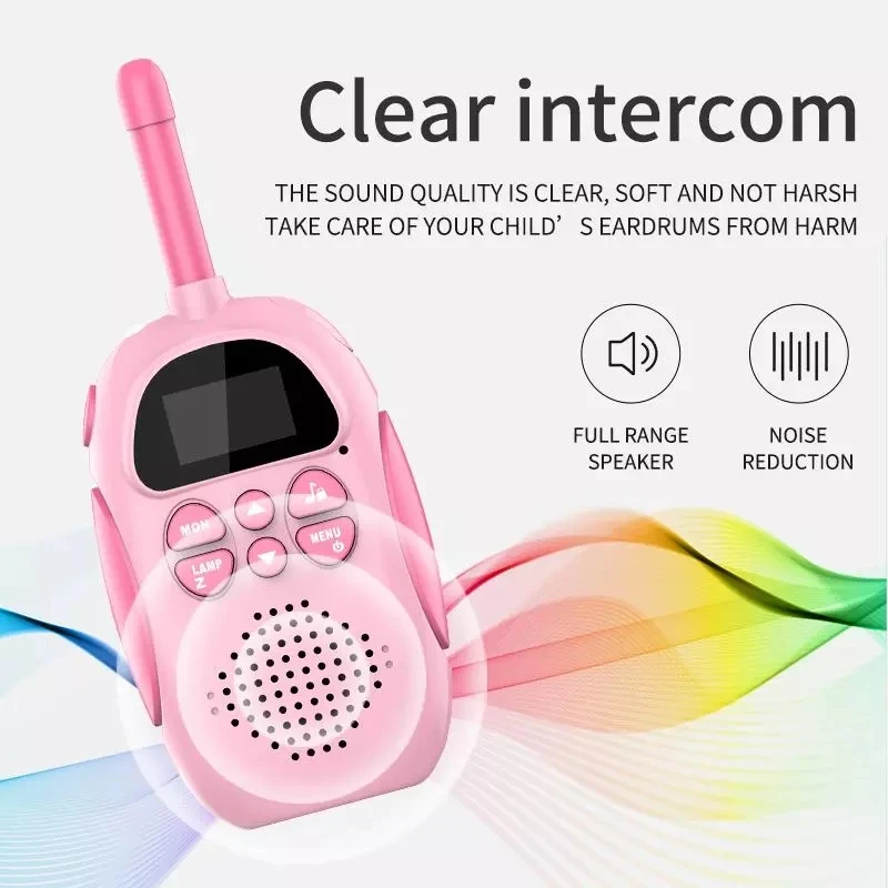 Children\'s Walkie Talkie Kids Mini Toys Handheld Transceiver 3KM Range UHF Radio Lanyard Interphone For Birthday Gift Toys