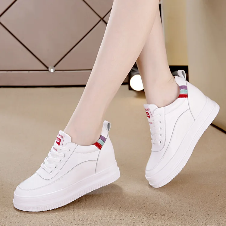 2019 Autumn High Top Wedge Platform Sneakers Women Casual Shoes Hidden Heels Ladies Sneakers  Women Shoes YYJ143