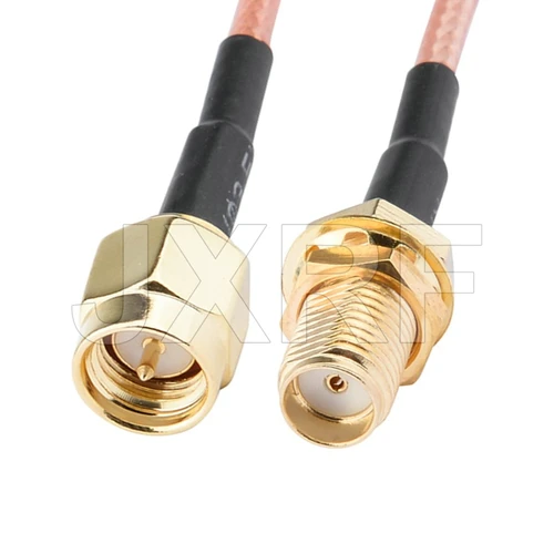 Imagen 2 del producto JX 5 uds SMA macho a SMA hembra conector de montaje en mamparo RG316 Cable de extensión de antena 10CM 15CM 20CM 30CM 50CM 1M 2M 3M 5M