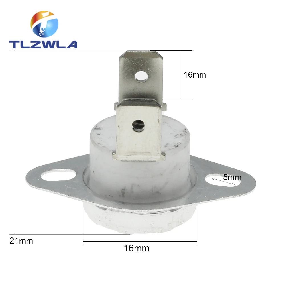 10PCS Thermostat KSD301/KSD302 40~300C Ceramics 16A250V 45C 50C 55C 60C 75C 80C 85C 90C 95C degrees Normally Closed open