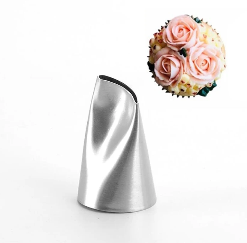 #122 Rose Petal Piping Nozzle Cake Decorating Icing Tip Stainless Steel Pastry Nozzles For Cream Korea Bean Paste Flower Petal