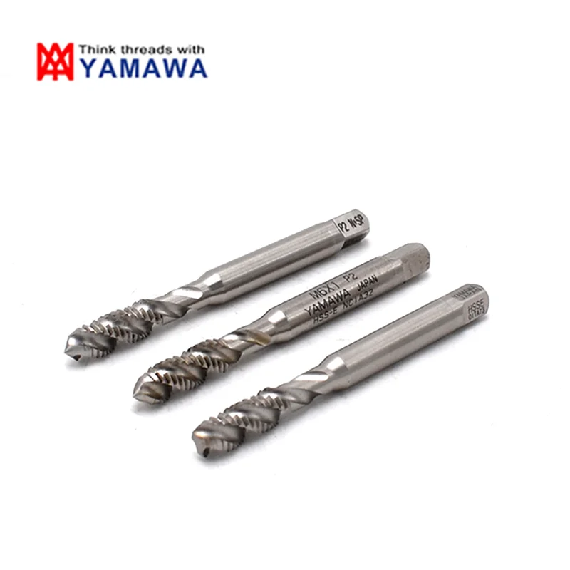 1PCS YAMAWA HSSE Metric Spiral Fluted Tap M1.4 M1.5 M1.6 M1.7 M1.8 M2 M2.2 M2.5M2.6M3 M3.5 M4 M4.5 M5 M6  Screw Fine Thread Taps