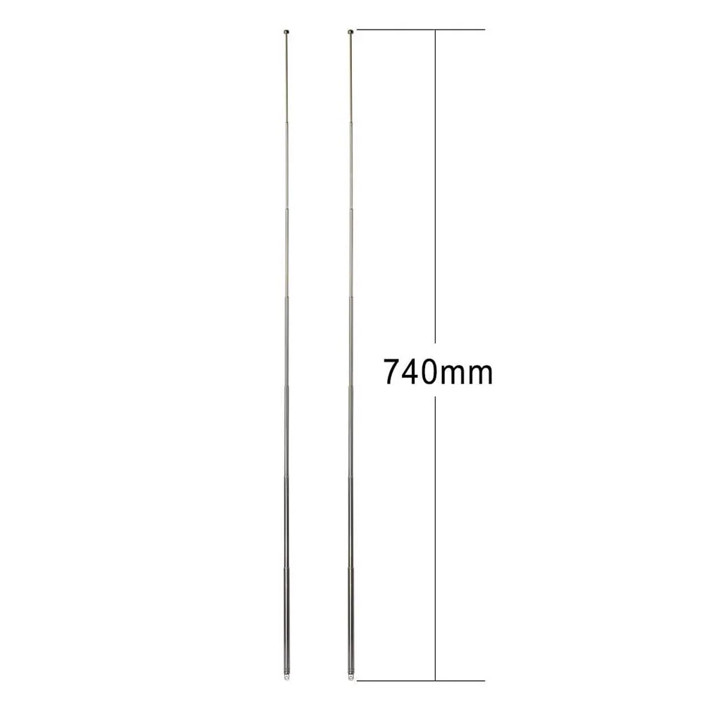 Eightwood 7-Section Telescopic FM Antenna Replacement for AV Audio Vedio Home Theater Receiver Power Amplifier System Tuner 2pcs