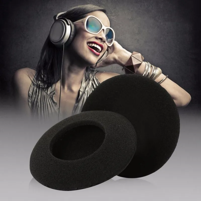 100Pcs Foam Ear Pads เปลี่ยนเบาะหูฟังหูฟังหูฟังชุดหูฟังถุงมือฟองน้ำหูหูฟัง35มม.45มม.50มม.70มม.