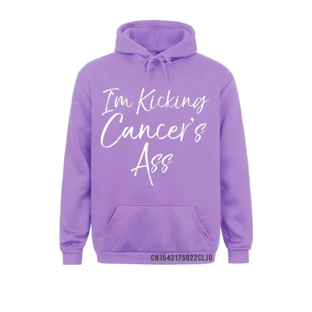 Funny Cancer Treatment Gift Quote I'm Kicking Cancer's Ass Warm Adult 2021 New Hoodies Winter Men Sweatshirts Birthday Clothes