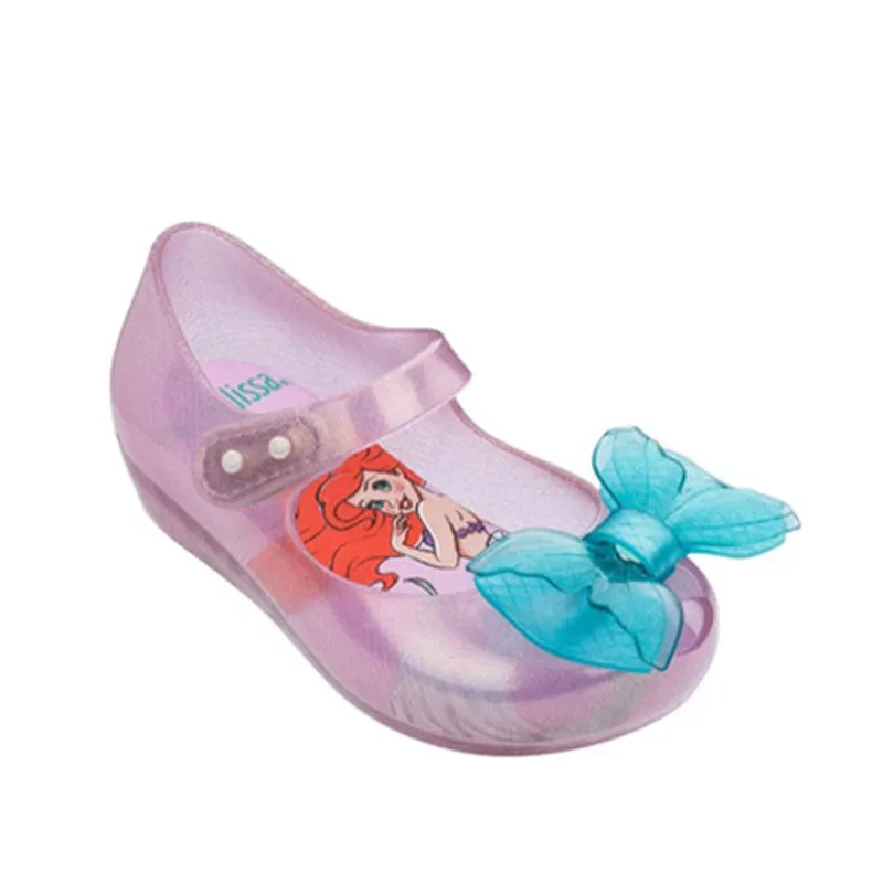 Disney crianças sapatos a pequena sereia princesa verão doce novo sonho menina borboleta congelado peixe boca sandálias para crianças