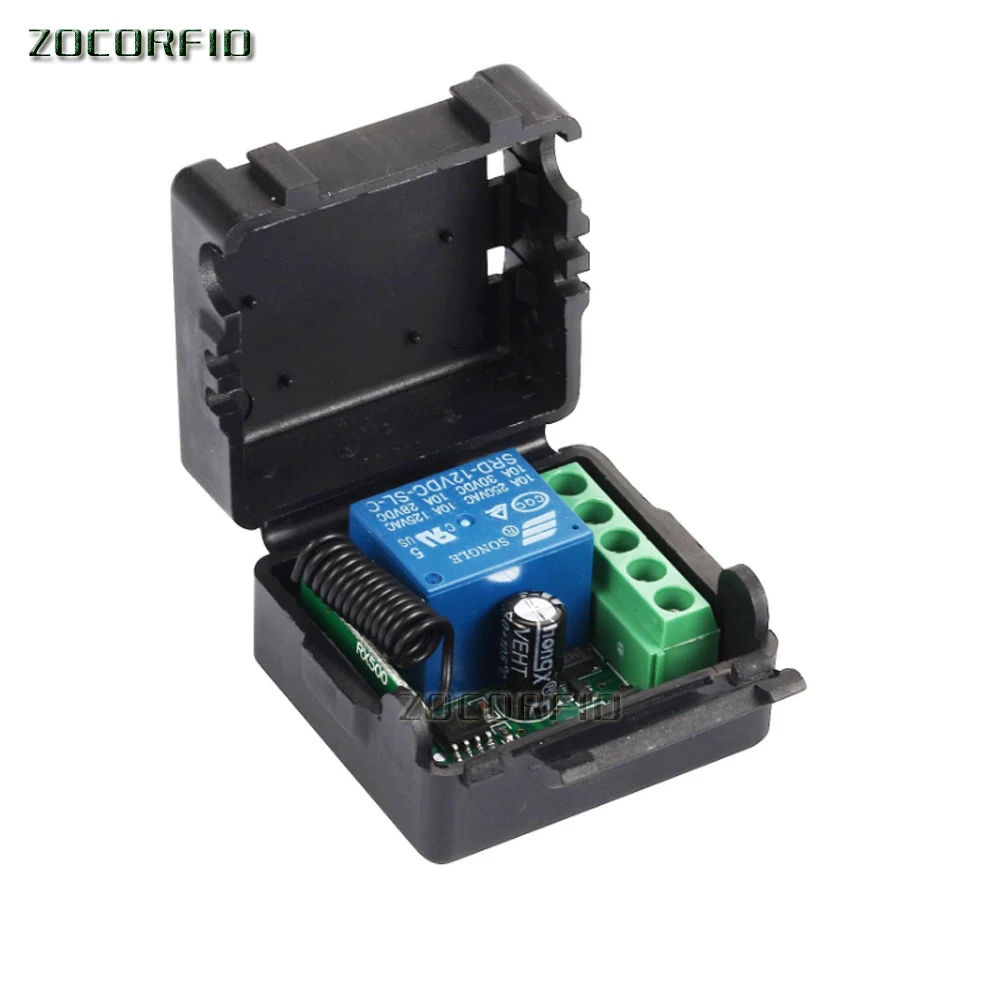 433Mhz Universele Draadloze Afstandsbediening Schakelaar DC 12V 1CH Relais Ontvanger Module en RF Elektronisch Slot/lichtregeling