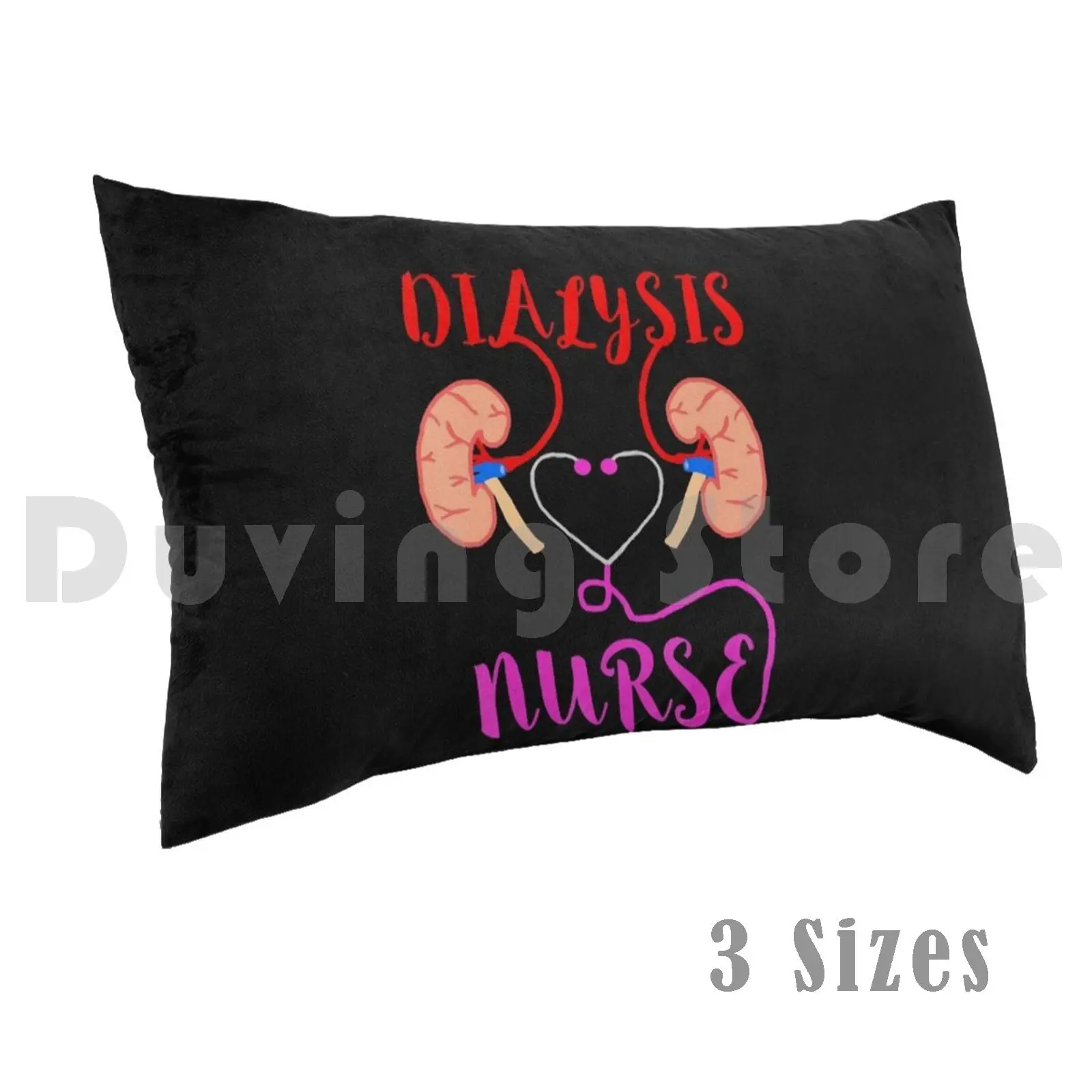 Dálisis enfermera nefrología malattia renal falla enfermería funda de almohada impresa 50x75 enfermera medicina enfermería