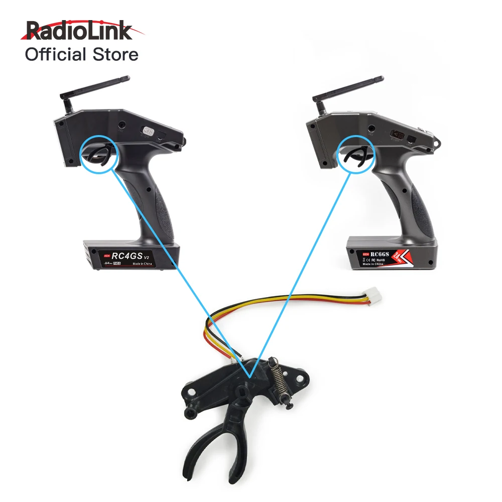 Radiolink Controller Throttle Trigger, Acessório Original, Peça de Substituição, RC8X, RC6GS, V2, V3, RC4GS, V2, V3