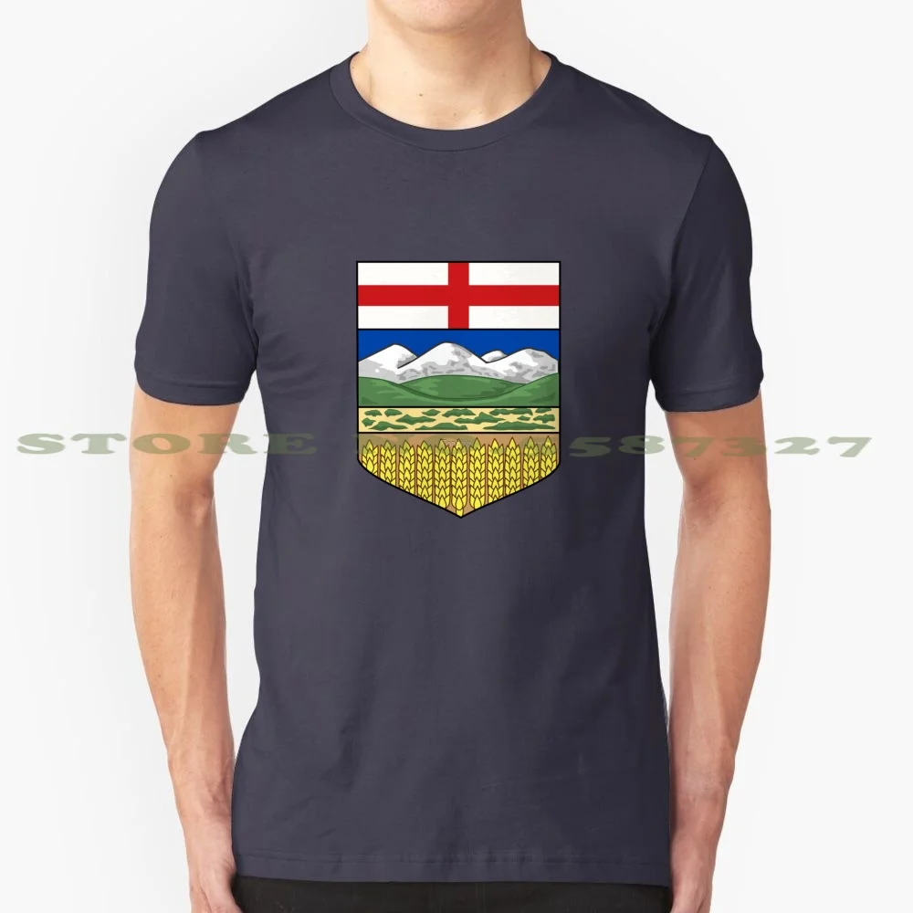 Alberta Coat Of Arms , Canada 100% Cotton T-Shirt Alberta Cnd Alberta Canada Alberta Flag Alberta Crest Alberta Seal Alberta