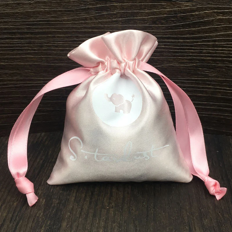 Custom Jewelry Drawstring Bags Personalized Logo Printed Pouches Velvet Jewellery Packaging Sack Wedding Favor Bags