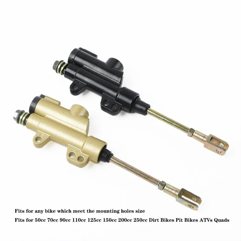 1 pcs Rear Golden Black Motorcycle Dirt Pit Bike ATV Rear Foot Hydraulic Brake Master Cylinder Pump for