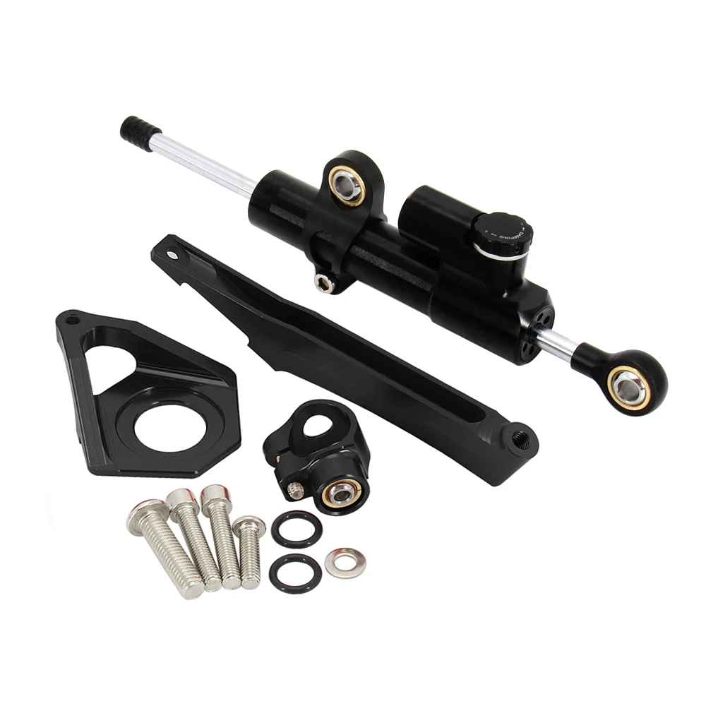 Voor YAMAHA YZF R6 YZF600 2003 2004 2005 Motorfiets Hoge kwaliteit koolstofvezel CNC Stuurdemper Stabilizer Beugel Volledige