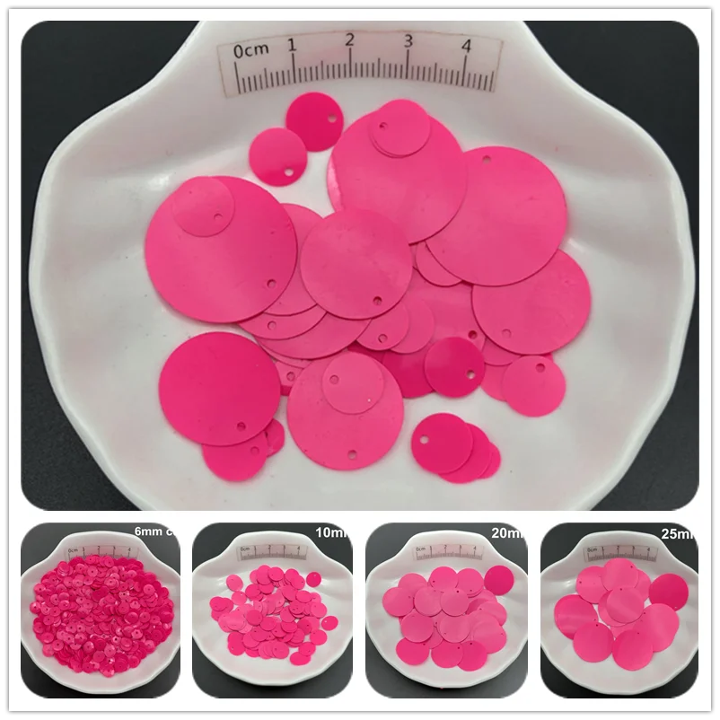 30g Solid Fuchsia  Loose Sequins Paillettes For Sewing ,Shoes,Hat,Kids DIY,Crafts Accessories Wholesale