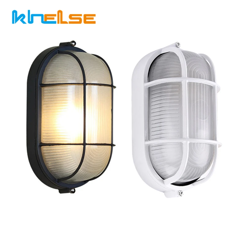 Retro Outdoor LED Waterproof Wall Lamp Moisture Vintage E27 Garden Ceiling Sconces Bathroom Porch Home Wall Lighting Luminaire