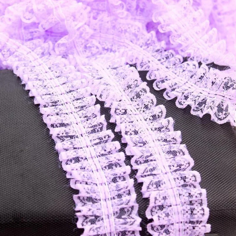 

60 ярдов, ширина 4,5 см, плиссированная ткань, кружевная отделка краев, красная, розовая, желтая лента, ручная работа, «сделай сам», свадебное платье, свадебное шитье, крафтовое украшение