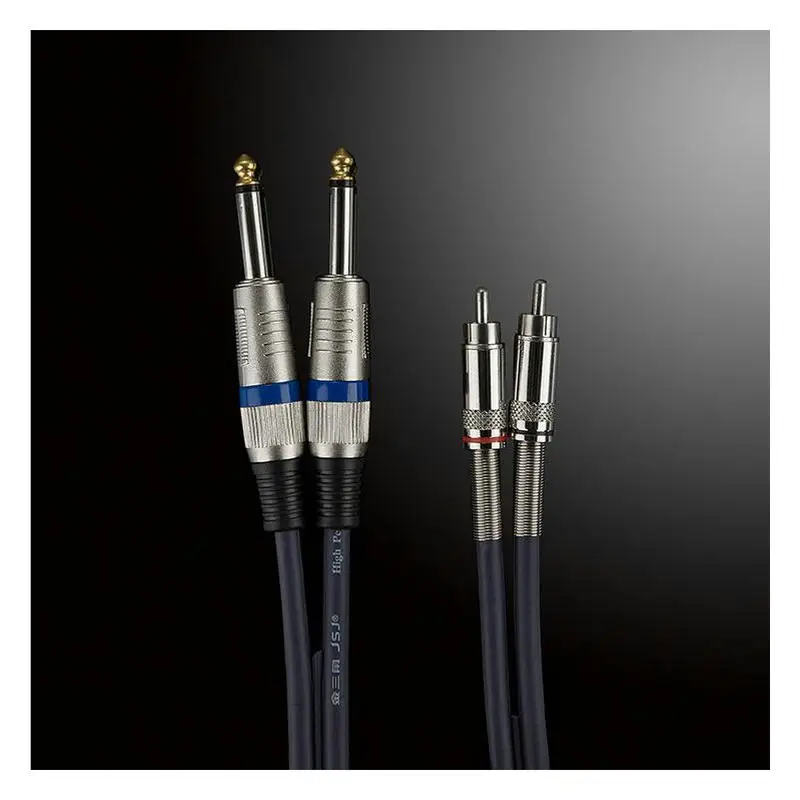 Nuovo doppio 6.35 a doppio cavo RCA maschio a maschio cavo AUDIO cavo AUDIO linea AUDIO 0.5M 1M 2M 3M 5M 20M 30M JSJ-204