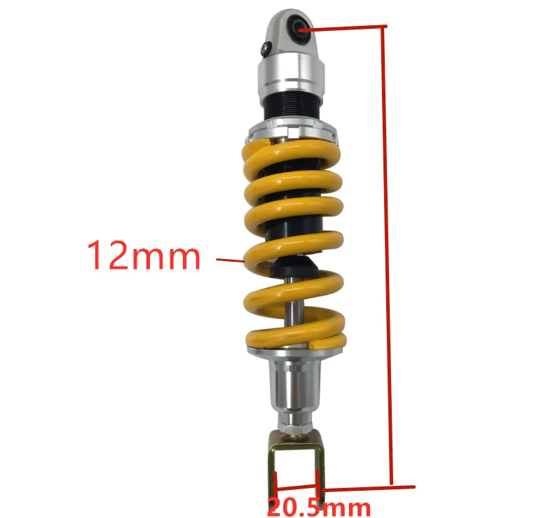 12mm spring 360MM Fork Clevis  motorcycle rear shock absorber FOR Honda Yamaha Suzuki Kawasaki ATV  fit 350-365mm 1 pcs