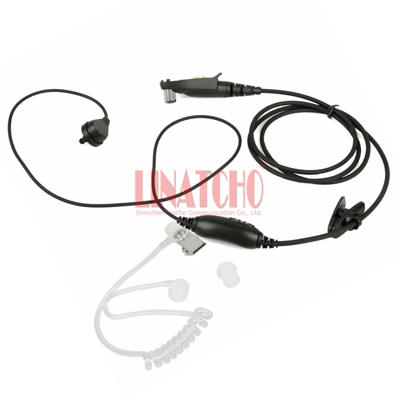 Walkie talkie PTT GP328plus GP338plus PTX760plus acoustic air tube earpiece earphone