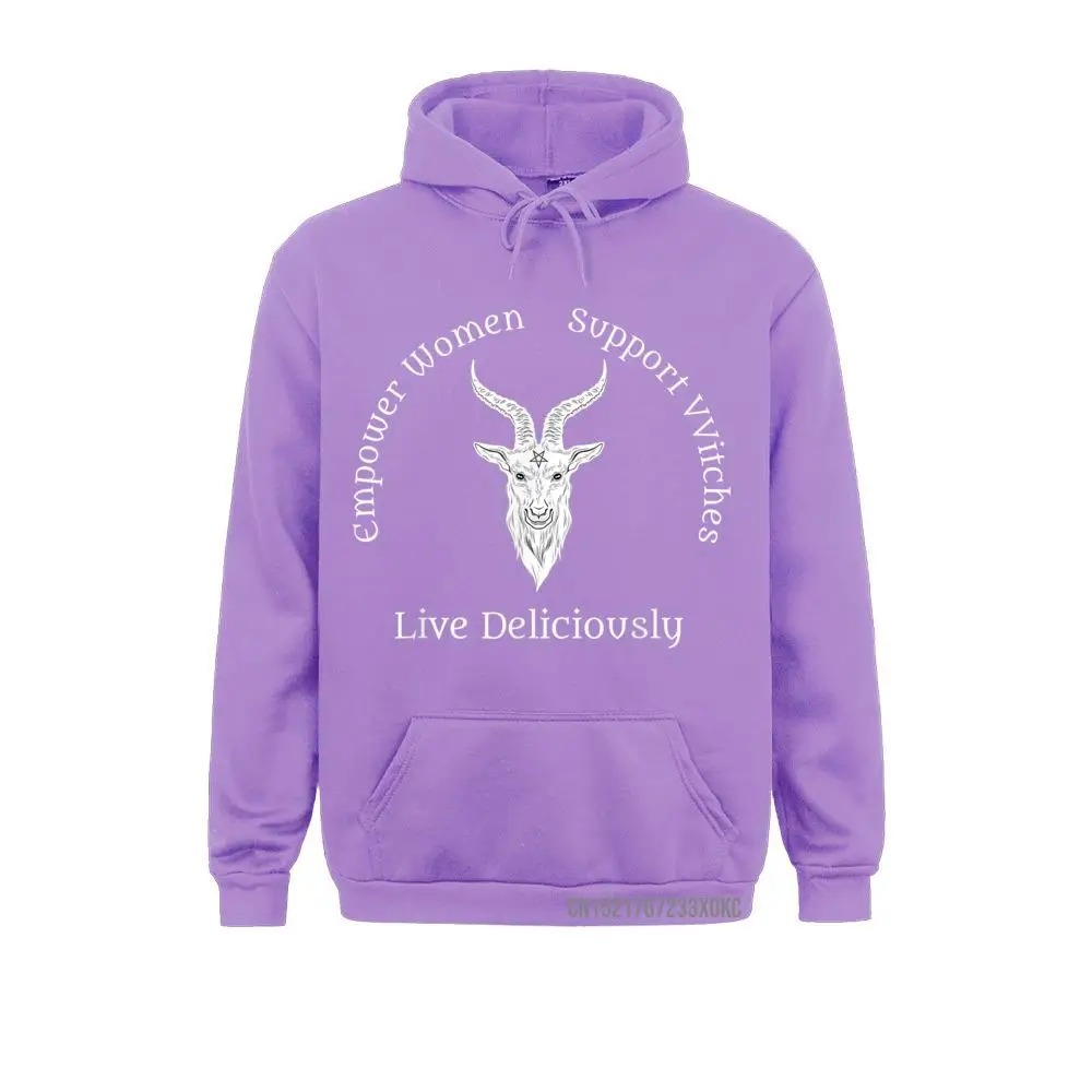 Live Deliciously Occult Pagan Witch Design White Text Hoodie Birthday Hoodies Winter/Fall 2021 New Sportswears Mens Sweatshirts