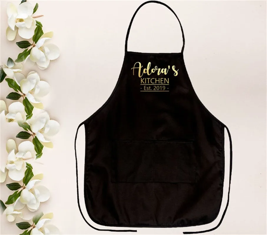 Personalized Kitchen Apron, Custom Chef Apron,  Mother's Day Gift, Wedding Gift, Birthday Gift, Baking Gift