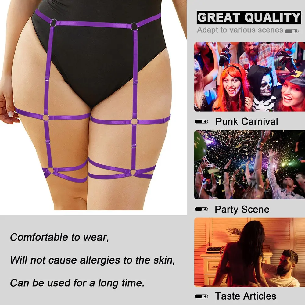 

Hot Sell Stockings Women's Straps Harness Fashion Leg Garter Belt Sexy Lady Body Plus Size Lingerie Sword Belts Goth Thigh Bands