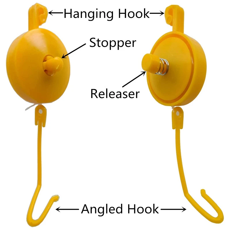 Plant Yoyo Grow Hanger with Stopper Adjustable Indoor Plant Support Yo Yo Pack of 10