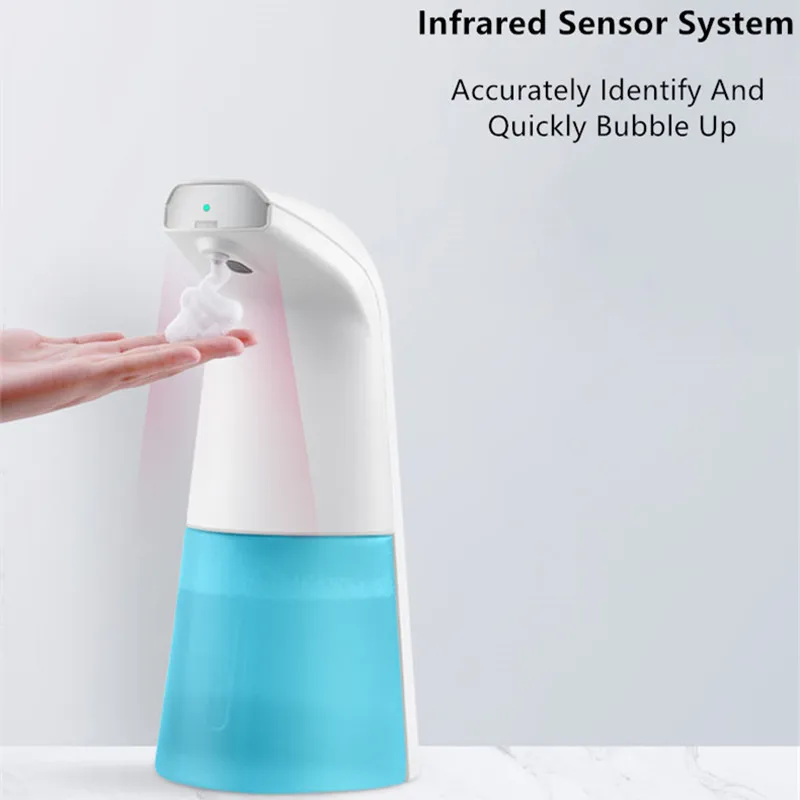 Distributeur de savon automatique Usb Rechargeable moussant sans contact mains libres Portable mousse distributeur de savon liquide pour salle de bain cuisine