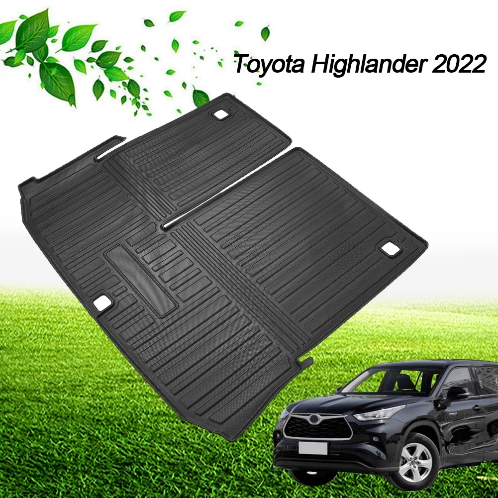 Car Rear Boot Cargo Liner Floor Mat Trunk Tray Fit for Toyota Highlander 2022 with Trunk Speaker