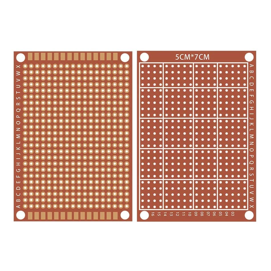 20 Pcs Copper Perfboard Paper Composite PCB Boards 5 cm x 7 cm Universal Breadboard Single Sided Printed Circuit Board