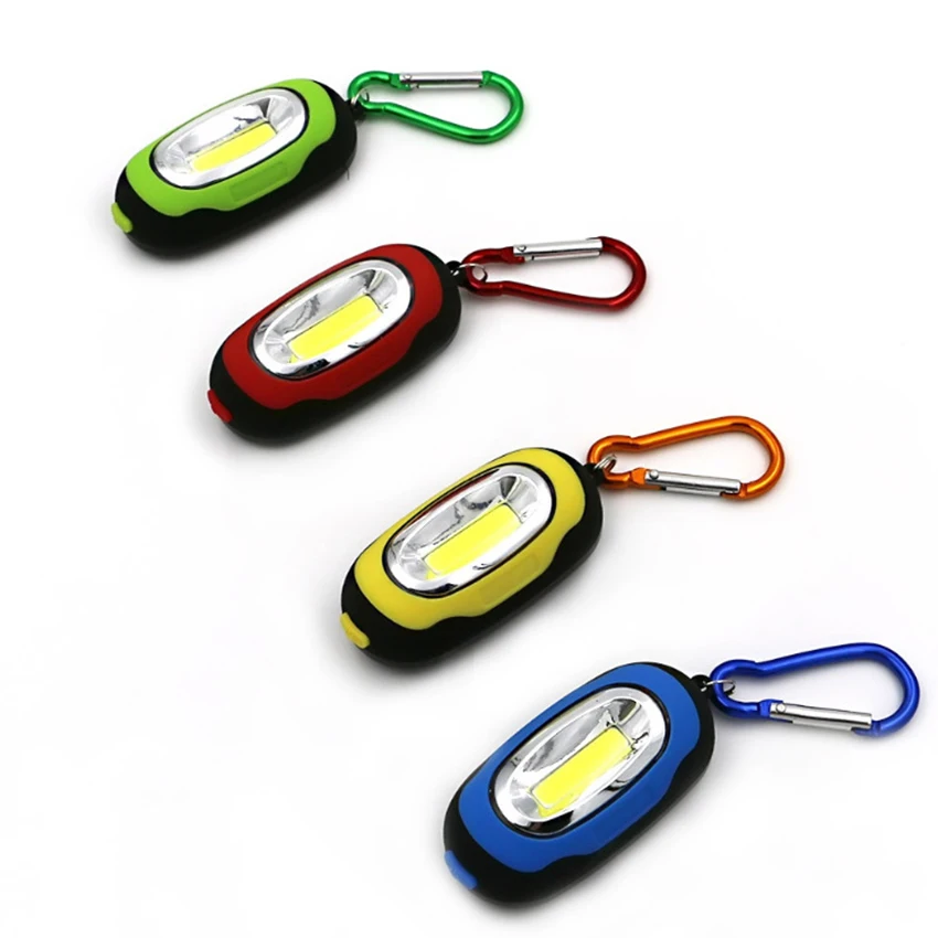 Mini llavero de luz LED, linterna COB, 3 modos, iluminación portátil para exteriores, luz de trabajo magnética fuerte