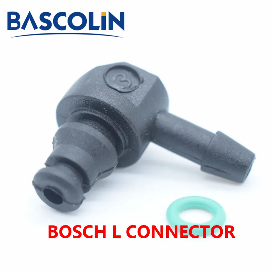 BASCOLIN Diesel Injector Return Oil Backflow Joint Pipe T and L Type for Bosc-h  Plastic Connector Pipe Hose Joiner Tube Fuel