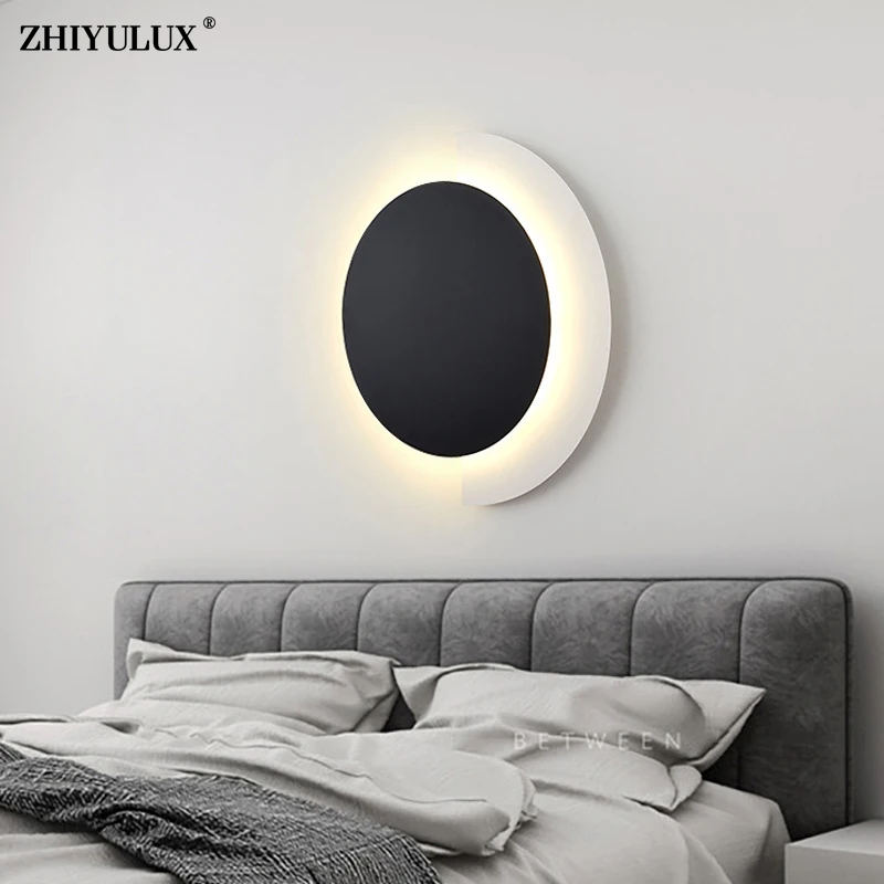 Orange Green Black New Modern LED Wall Lights Living Study Room Bedroom Bedside Corridor Aisle Parlor Flats Lamp Indoor Lighting