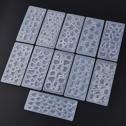 DIY Cabochon Base Resin Mold Handmade Waterdrop Shape Star UV Epoxy Silicone Mold Pendant for Jewelry Casting Mold Resin Crafts