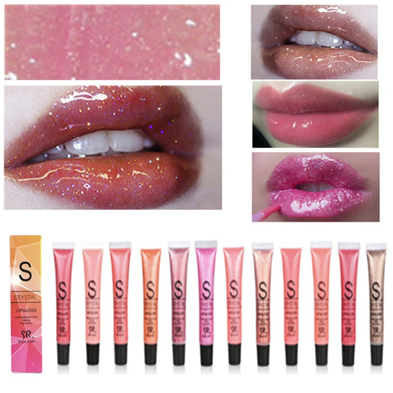 Glitter Liquid Lipstick Long Lasting Waterproof Moisturizing Candy Color Lip Gloss