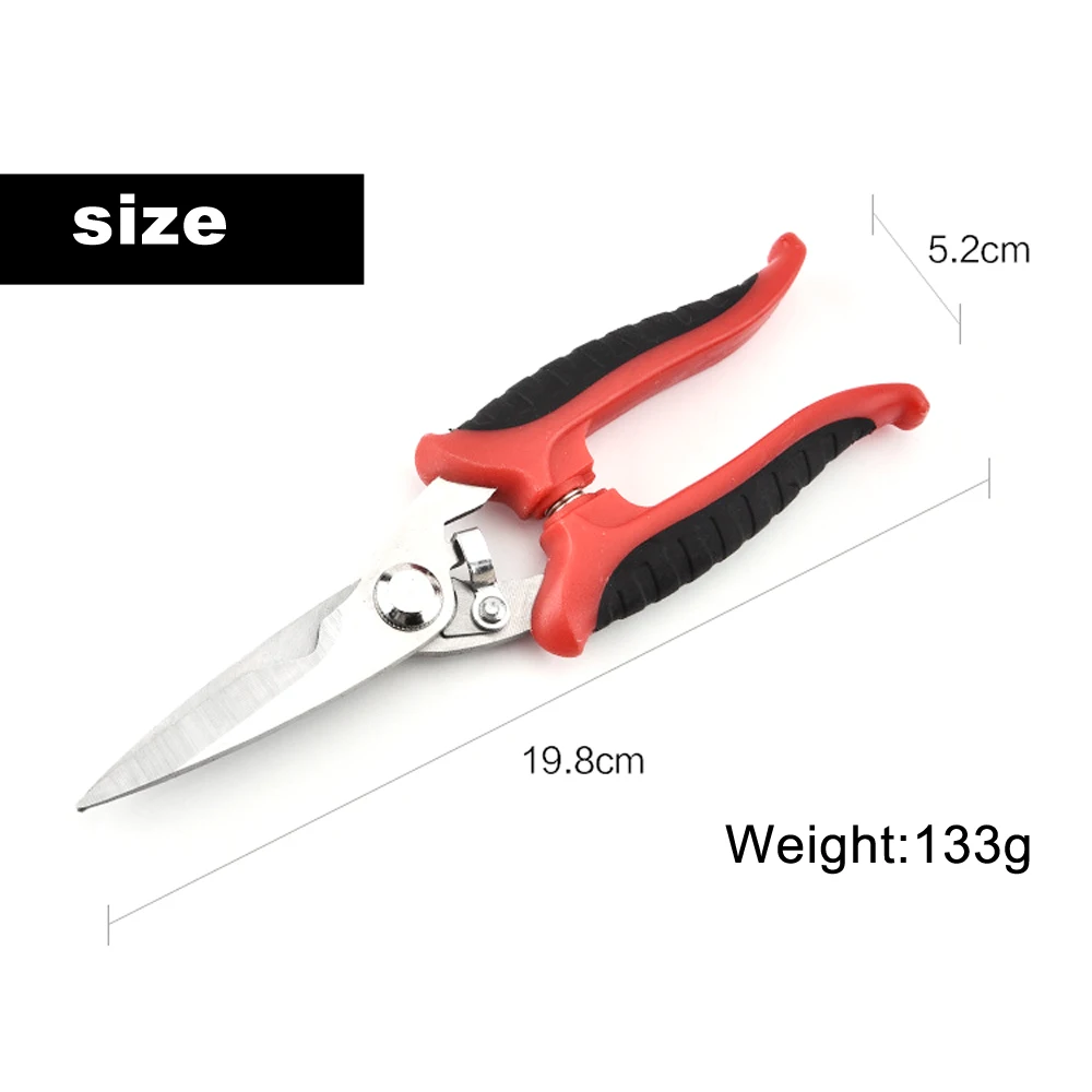 Garden Pruning Shears Fruit Picking Scissors Stainless Steel Household Potted Trim Weed Branches Gardening Small Scissors Tools