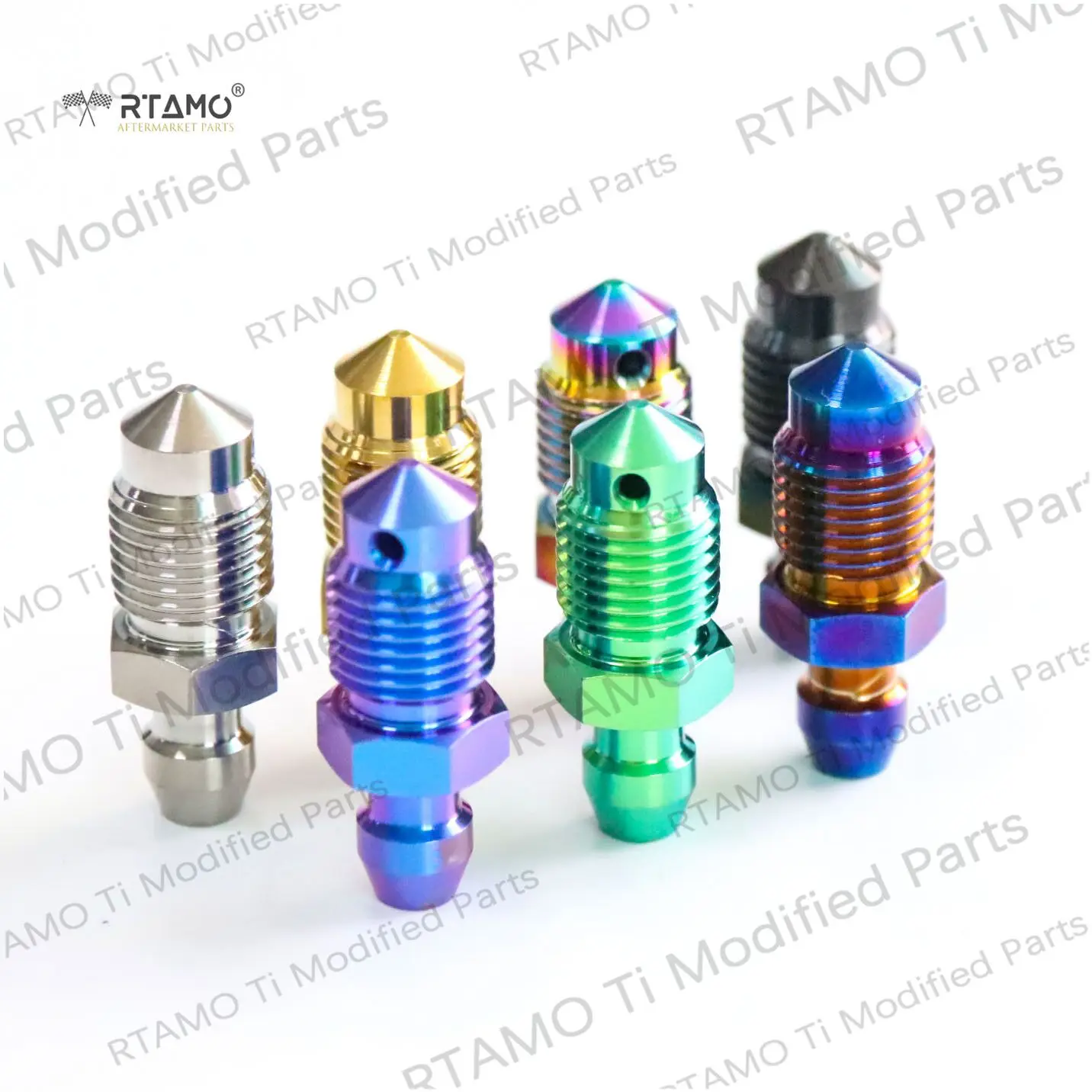 Titanium Banjo Bolts M10x1.0P/1.25P Bleed Nipple Air Bleeder Valve for Brake Master Cylinder Brake Caliper BREMBO Ducati Aprilia