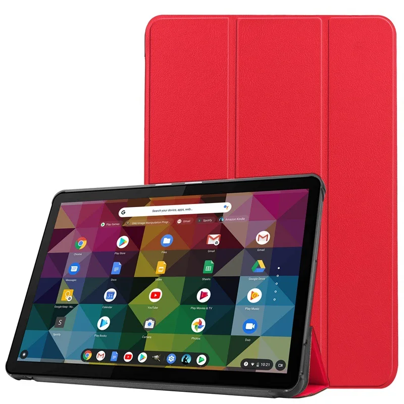 Lenovo Chromebook 10.1インチ 本体 カバー付き Lenovo chromebook duetタブレットケース,折りたたみ式スタンド付き