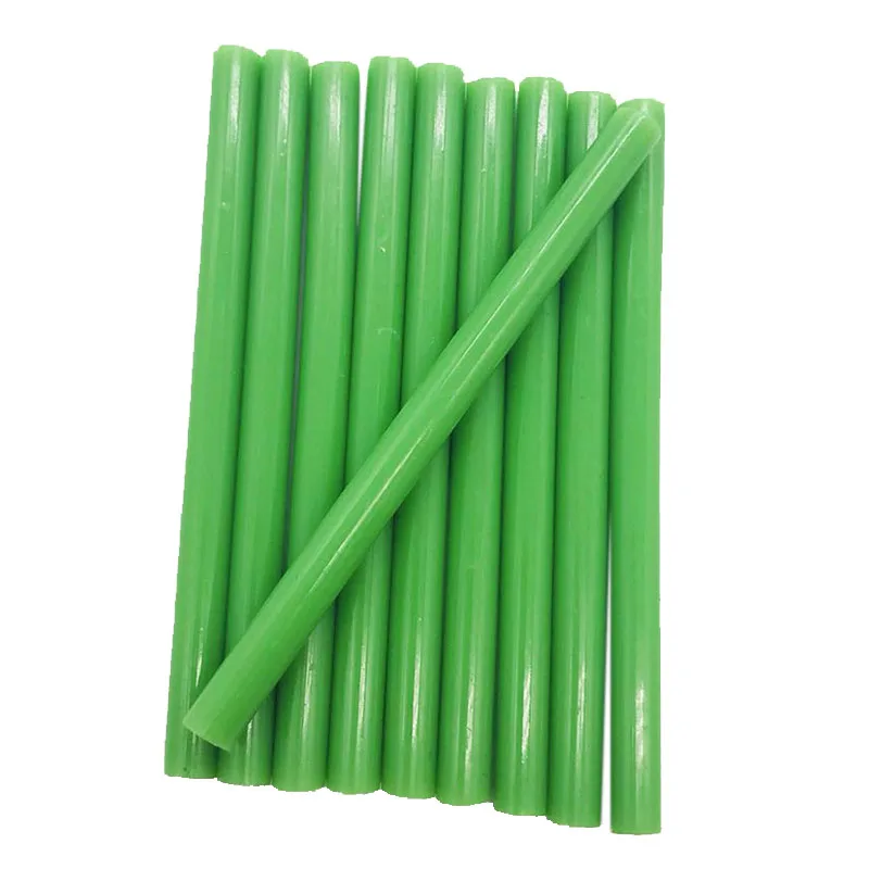 10 Stuks Groene Kleur 7 Mm Hot Melt Lijm Sticks Voor Elektrische Lijmpistool Auto Audio Craft Reparatie Sticks lijm Afdichting Wax Stok