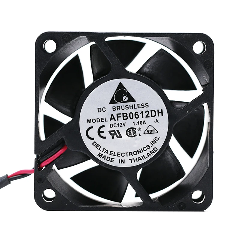 

Delta Electronics AFB0612DH A DC 12V 1.10A 60x60x25mm 2-Wire Server Cooling Fan