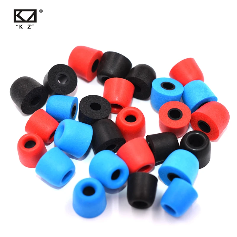 KZ-Coussinets d'oreille en mousse à mémoire de forme, coussinets pour casque, isolation du bruit, confortable, écouteurs originaux, 3 paires, 6 pièces