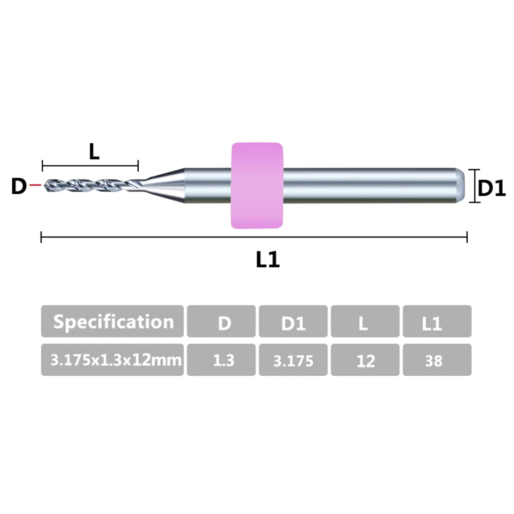 

10pcs 1.3mm carbide pcb drills printing circuit board mini cnc drill machine drilling tools
