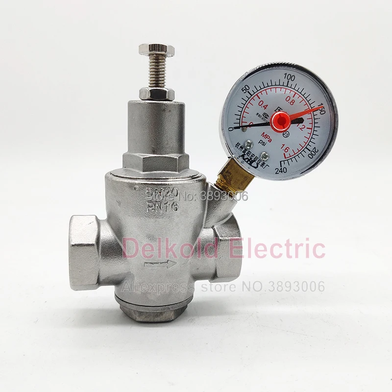 

304 Stainless steel water pressure reducing valve with pressure regulator DN15-DN50 Water Reducing/Relief Valves