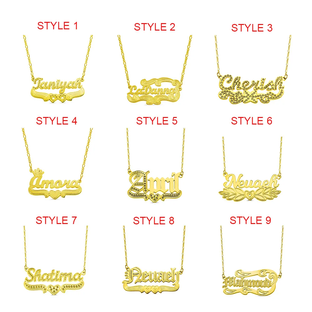 

Yonney Dropshipping Personalized Hip HOP Necklace Names Men Pendant Jewelry Charm Chain Name Necklaces Jewelry On The Necklace