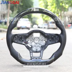 Carbon Fiber Steering Wheel For Volkswagen VW Mk7 Golf 7 Mk7.5 GTI Scirocco Polo GTS Customized LED Racing Wheel 2015-2019