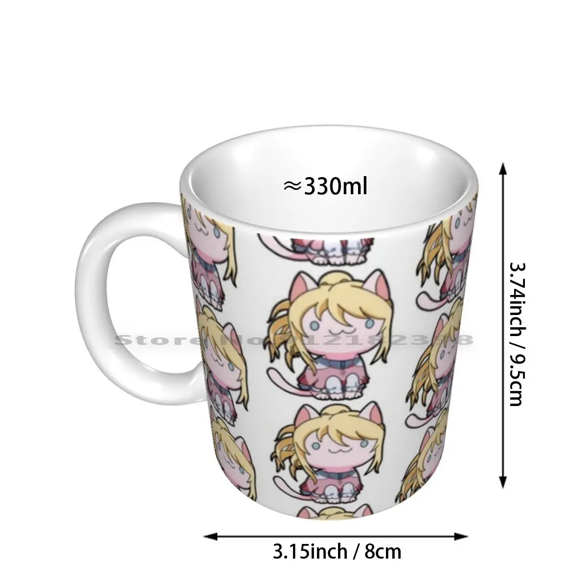 Your Lie In April-Kitty Kaori Ceramic Mugs Coffee Cups Milk Tea Mug Anime Manga Your Lie In April Kaori Kaori Anime Anime Kitty