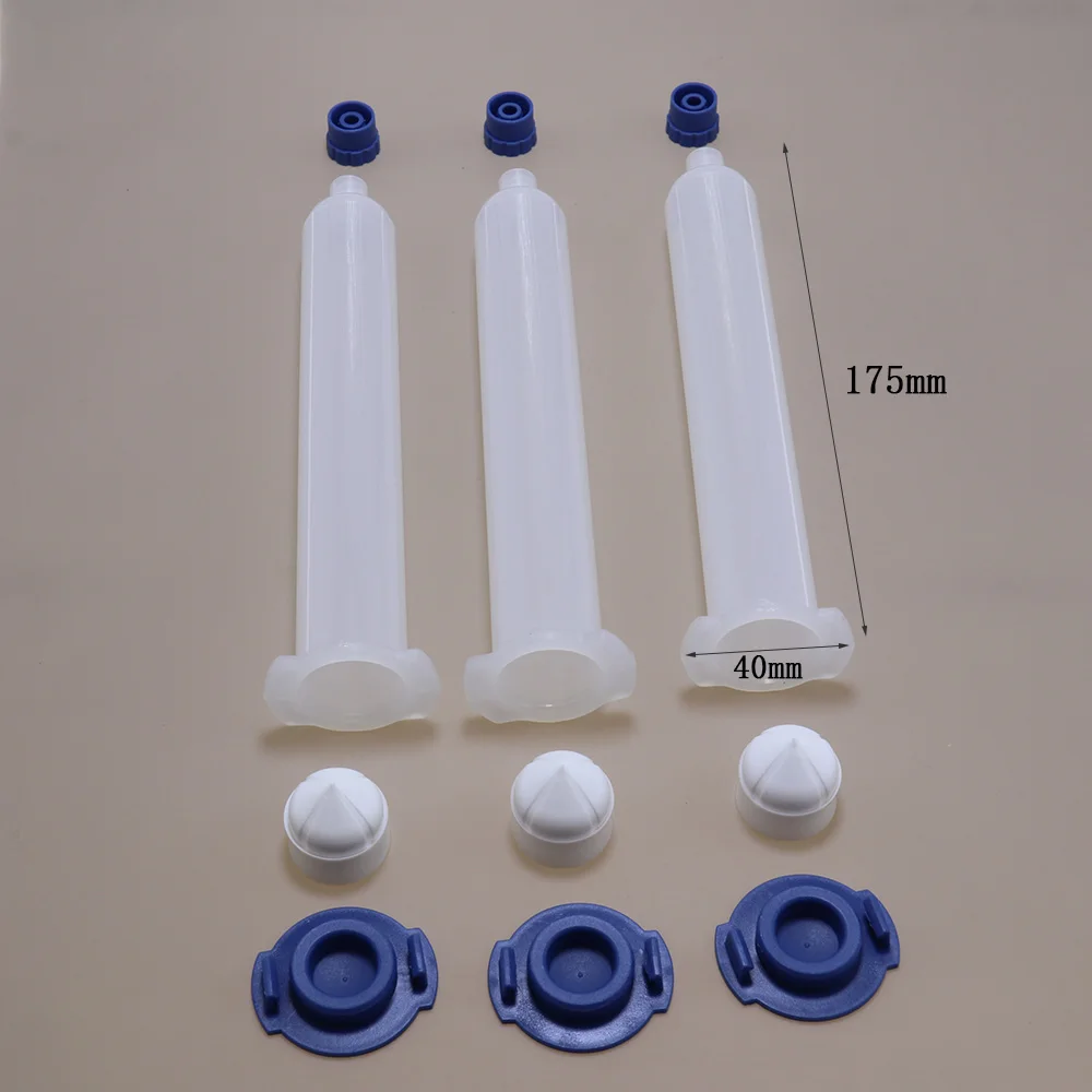 55cc EFD พลาสติก Barrel,อเมริกันสไตล์ใหม่ Dispensing Syringe สีแดงสีดำโปร่งใสกาวเครื่องมือ Liquid Dispenser