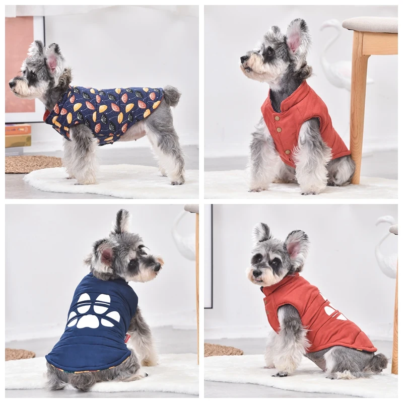 Two Side Wear French Bulldog Terrier Coat Jacket Costume Pets Clothing Retriever Down Vest XS XXXL XXL Cat Puppy Pugs Outfit